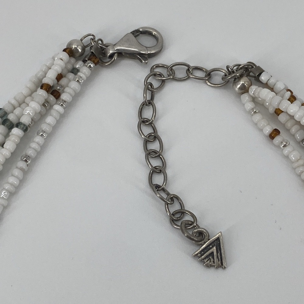 Silpada Multi Strand Necklace N1763 925 Silver Mother of PearlCoral Jasper 16"+ - Picture 4 of 6